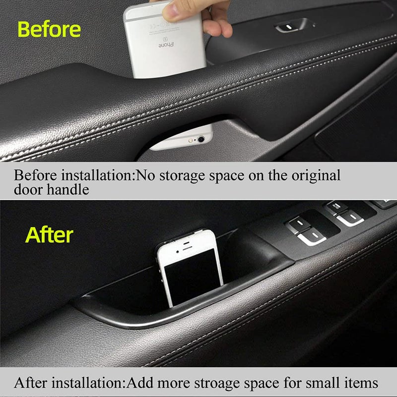Vesul Front Row Door Organizer Grab Tray Compatible with Kia Sorento 2016 2017 2018 2019 2020 ABS Tray Armrest Phone Container Handle Pocket Insert Glove Pallet - Image 2